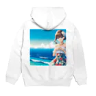 かるるんショップの海と南国と水着と　夏休み Hoodie:back