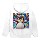 Winchester0517のペンギンがウキウキの表情でキュートにアニメ風 Hoodie:back