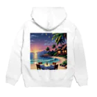 Paradise ExploreのMoonlit Palm Haven Hoodie:back