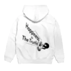 『NG （Niche・Gate）』ニッチゲート-- IN SUZURIのHappiness Is The Truth!（黒） Hoodie:back