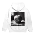 yuriseのモノトーンAppleグッズ Hoodie:back