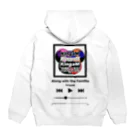 KingaMのツカイマちゃんジャケット 黒文字 Hoodie:back