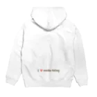 t & fluffyの羊毛フェルト好きさんに贈る I am ニードルフェルター I love ニードルフェルト グッズ Hoodie:back