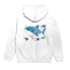 月狼 ゆうの夢見るサメくん Hoodie:back