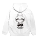 NEGI@トトくん・ひとえうさぎのひとえうさぎ  Hoodie:back