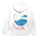 ジャパニーズスタンダードの富士山・桜 Hoodie:back