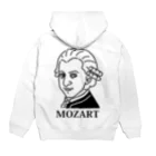 Aliviostaのモーツアルト Mozart イラスト 音楽家 偉人アート モーツァルト ストリートファッション パーカーの裏面