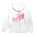 bannedのbanned 桜 水墨画 Hoodie:back