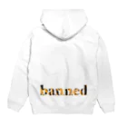 bannedのbanned タイガー パーカーの裏面