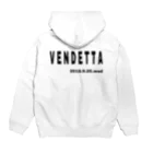 VENDETTAのVENDETTA 黒ロゴ フーディ パーカーの裏面