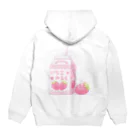 ぽんこつ3歳児。のいちごみるくパーカー Hoodie:back