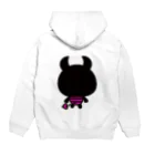 くろでびショップの【パーカー両面絵柄色全種】くろでび Hoodie:back