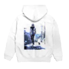 山崎ハルタのメガネ＆マフラー男子パーカー Hoodie:back