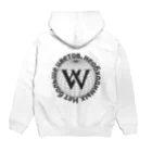 ym.のw/n simple white Hoodie:back