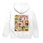 大賀一五の店の兎花札 Hoodie:back