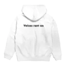 烏屋-からすや-のAnagrams-Conversation↔Voices rant on- Hoodie:back