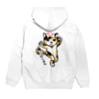 キクヤの踊る　ねこまた　三毛 Hoodie:back