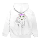 キクヤの踊る三河　ねこまた　しろ Hoodie:back