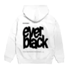 ym.のever black. (whiteness collection) Hoodie:back