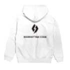 Manhattan Code inc.のMHT_LOGO ｰ BLACK Hoodie:back