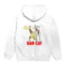 Rock catの炎のBAD CAT Hoodie:back