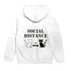 little lion house公式ショップ（大人のためのねこ）のソーシャルディスタンスを意識した猫パーカー Hoodie:back