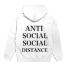 こころやさしい犬。のANTI SOCIAL DISTANCE パーカーの裏面