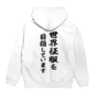 風天工房の世界征服を目指しています（黒） Hoodie:back