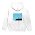 もしゃべ☼の大空の海。三日月の船。 Hoodie:back