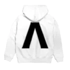 風天工房のΛラムダ・ギリシャ文字（黒） Hoodie:back