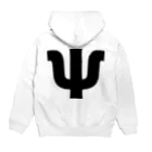 風天工房のΨプサイ・ギリシャ文字（黒） Hoodie:back