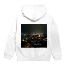 でおきしりぼ子の実験室のNight_Scape(Right_under_side) Hoodie:back