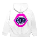 Mieko_KawasakiのENOUGH IS ENOUGH! MOUTH PINK Hoodie:back