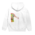 °+nono+°のカラフルなゾウグッズ Hoodie:back