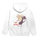 ☆弥＠怪我猫×2保護中のプロレスにゃんこ☆ヒップアタック Hoodie:back