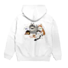 WataMayuroom☆の保護猫喫茶要にゃんこ亭オールスターズ☆ Hoodie:back