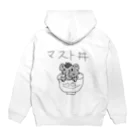 ぬいか(っ´ω｀ｃ)もちもちのマスト丼(背面プリント) Hoodie:back