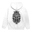 ナカツホリマサSUZURI店のトライバルフクロウくん Hoodie:back