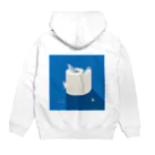 さかたようこ / サメ画家の夜のSAME Paper Hoodie:back