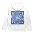 uncloud recordsのMarble: Radial Blue glay Hoodie:back