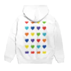 nanairoのrainbow heart / バックプリント Hoodie:back