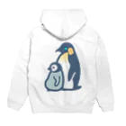 かわずやのぺんぎんのおやこ（カラー） Hoodie:back