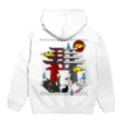 にゃーにゃー組@LINEスタンプ＊絵文字販売中！の四尾＊妖の夜 Hoodie:back