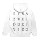 eins zwei drei vierのeins zwei drei vier・・・† Hoodie:back