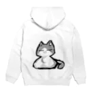 玄猫耶（くろねこや）のつきのわねこ Hoodie:back