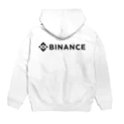 FUNNY JOKESのBINANCE-バイナンス- 黒ロゴバックプリントデザイン（背面プリント） パーカーの裏面