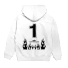 I LOVE BOAT RACE【アイ ラブ ボートレース】の勝負服1号艇【競艇・ボートレース】 Hoodie:back