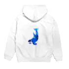 まつおるかグッズの星空ぽいクジラたち（ヨコ） Hoodie:back