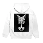 No Face , No Case .の Butterfly bone Tシャツ Hoodie:back