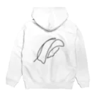 9bdesignの一筆描きの鮨 Hoodie:back